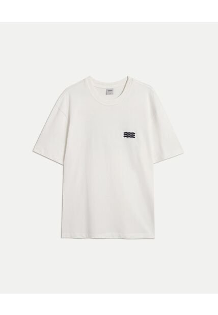 Camiseta Para Hombre Manga Corta Cuello Redondo Color Blanco Marca Atmos #32090290