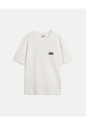 Camiseta Para Hombre Manga Corta Cuello Redondo Color Blanco Marca Atmos #32090290