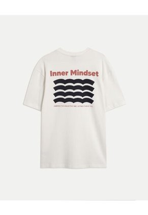 Camiseta Para Hombre Manga Corta Cuello Redondo Color Blanco Marca Atmos #32090290