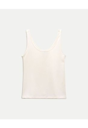 Camiseta Para Mujer Manga Sisa Cuello Redondo Color Marfil Marca Atmos #31090266