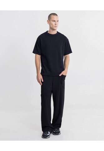 Pantalón Amplio Cargo Plush  Para Hombre Negro Atmos Atmos