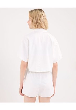 Camisa Para Mujer Manga Corta Color Marfil Marca Atmos #31010008