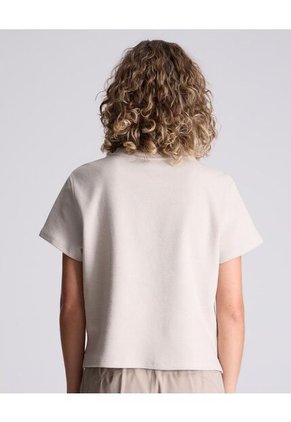 Camiseta Para Mujer Manga Corta Cuello Redondo Color Beige Marca Atmos #31090194