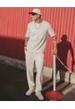 Pantalón Recto Con Detalle De Venas  Para Hombre Blanco Atmos de Atmos