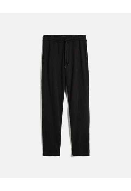 Pantalón Recto Con Detalle En Venas  Para Hombre Negro Atmos