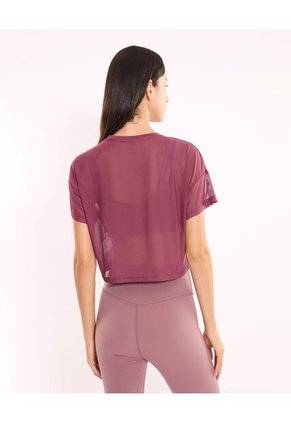 Camiseta Para Mujer Manga Corta Cuello Redondo Color Uva Marca Atmos #31090353