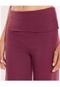 Pantalón Silueta Relajada Pretina Cruzada Para Mujer  Deportiva  Color Vino Marca Atmos de Atmos
