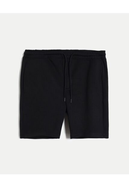 Bermuda Básica Plush  Para Hombre Negro Atmos