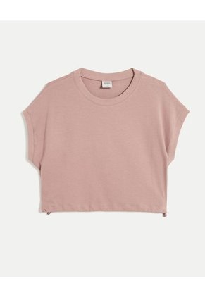 Camiseta Para Mujer Manga Corta Cuello Redondo Color Rosa Marca Atmos #31090218