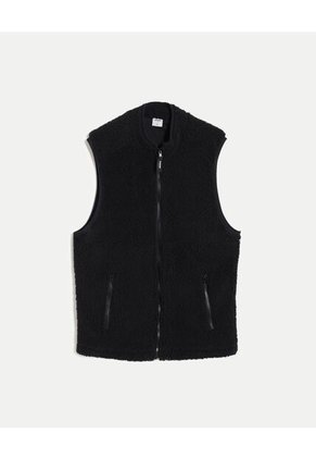 Chaleco Ovejero Para Hombre Negro Atmos