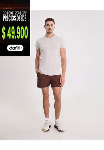Short Training Largo Con Biker  Para Hombre Café Atmos Atmos