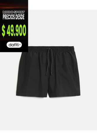 Pantaloneta De Baño Con Cordón  Para Hombre Negro Atmos Atmos