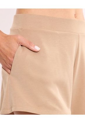 Short Para Mujer Multiusos Punto Color Mocca Marca Atmos #31190110