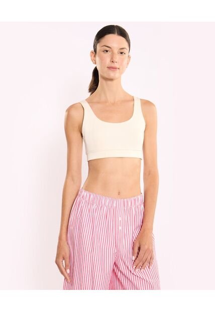 Top Para Mujer  Color Crema Marca Atmos #31220170