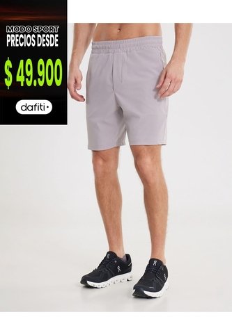 Short Training Largo Con Biker  Para Hombre Gris Atmos Atmos
