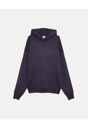 Buzo Tejido Con Capota Para Hombre Azul Atmos