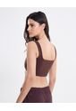 Top Soporte Medio Aerius Skin  Para Mujer Café Atmos de Atmos