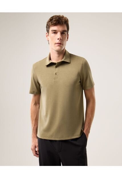 Polo Manga Corta Plush  Para Hombre Verde Atmos