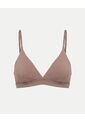 Top Triangular Cruzado Microfibra X1 Para Mujer Café Atmos de Atmos