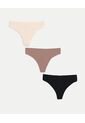 Pack 3 Tanga Invisible Básica X3 Para Mujer Beige Atmos de Atmos