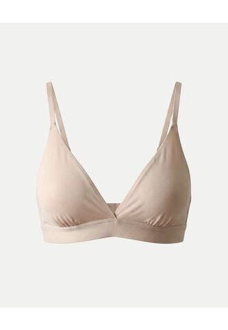 Top Triangular Cruzado Microfibra X1 Para Mujer Crema Atmos Atmos