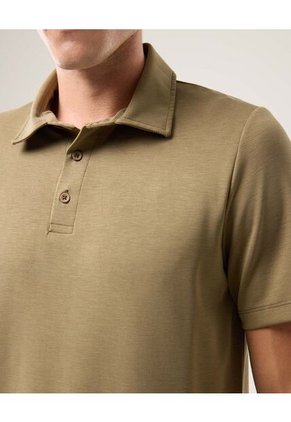 Polo Manga Corta Plush Para Hombre Verde Atmos