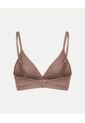 Top Triangular Cruzado Microfibra X1 Para Mujer Café Atmos de Atmos