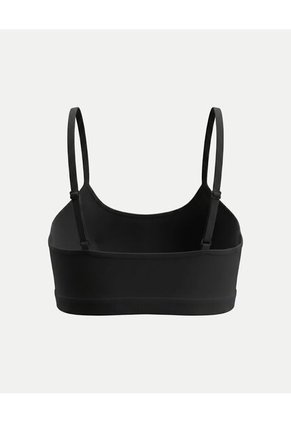 Top Triangular Cruzado Microfibra X1 Para Mujer Negro Atmos