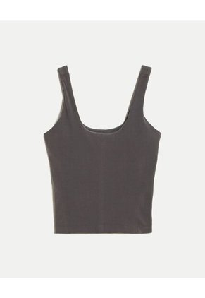 Camiseta Tank Aerius Skin Ligera Para Mujer Gris Atmos