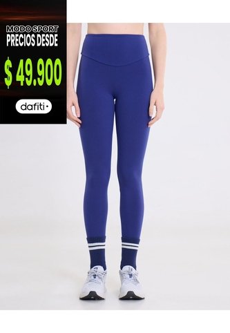 Leggins Regular Con Estribos  Para Mujer Azul Atmos Atmos
