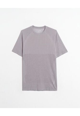 Camiseta Seamless Cuello Redondo  Para Hombre Gris Atmos Atmos