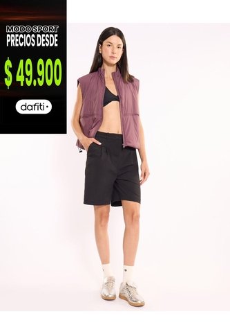 Short Sartorial Corte Limpio Para Mujer  Deportiva  Color Negro Marca Atmos Atmos