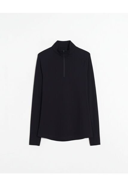 Buzo Ajustado Cuello Alto Training  Para Hombre Negro Atmos