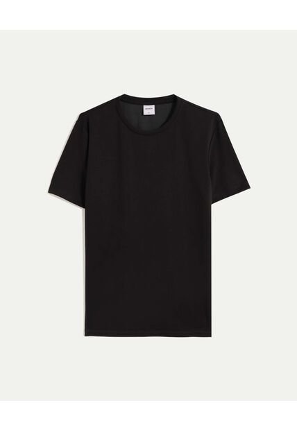 Camiseta Slim Fit Básica Plush  Para Hombre Negro Atmos