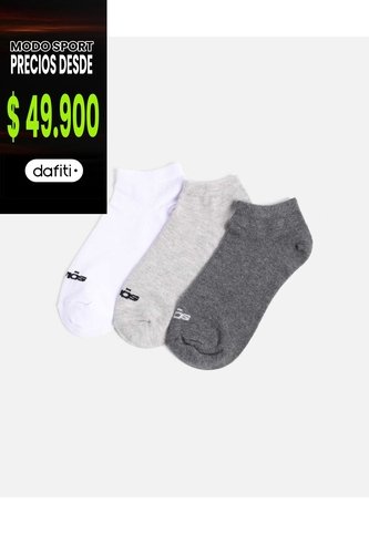 Pack X3 Medias Tobilleras X3 Para Mujer Gris Atmos Atmos