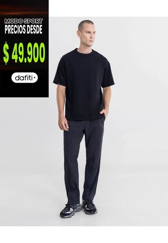 Pantalón Bota Recta Smartech Training  Para Hombre Negro Atmos Atmos