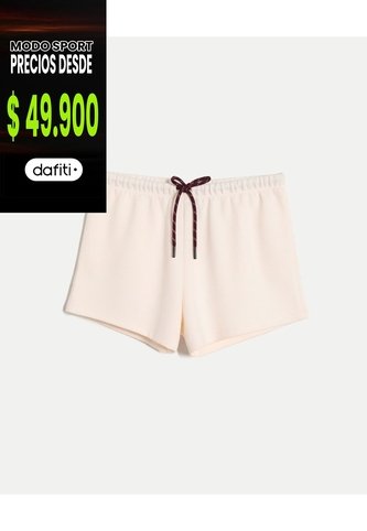 Short Amplio Tejido Suave Para Mujer  Deportiva  Color Beige Marca Atmos Atmos