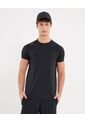 Camiseta Deportiva Texturizada  Para Hombre Negro Atmos de Atmos