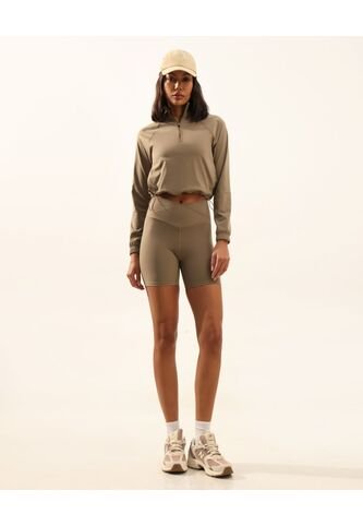 Buzo  Para Mujer Cuello Alto O Cuello Tortuga Color Café Marca Atmos #31060086 Atmos