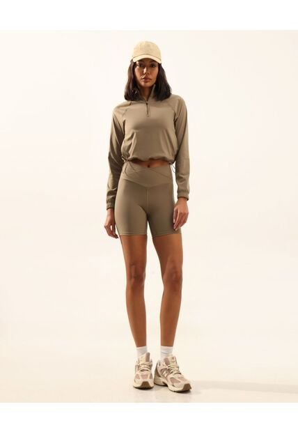 Buzo  Para Mujer Cuello Alto O Cuello Tortuga Color Café Marca Atmos #31060086