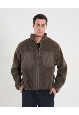 Chaqueta Ovejera  Para Hombre Café Atmos Atmos