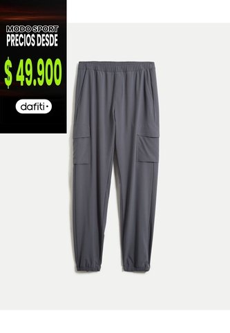 Pantalón Jogger Training Cargo  Para Hombre Gris Atmos Atmos