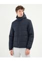 Chaqueta Acolchada Capota Desmontable  Para Hombre Negro Atmos de Atmos