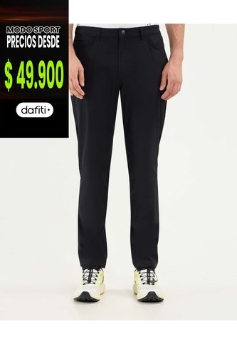 Pantalón Técnico 5 Bolsillos  Para Hombre Negro Atmos Atmos