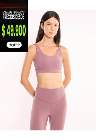 Top Soporte Medio Aerius Skin  Para Mujer Morado Atmos Atmos