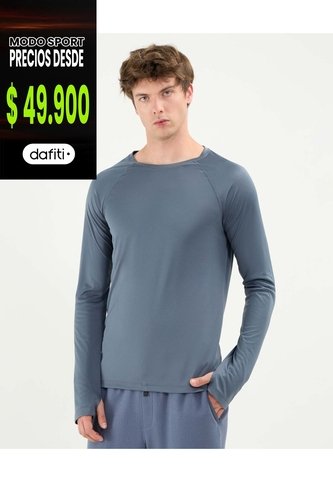 Camiseta Manga Larga De Baño  Para Hombre Azul Atmos Atmos