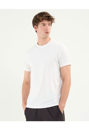 Camiseta Deportiva Manga Corta Regular Fit Para Hombre Blanco Atmos