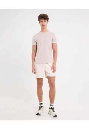 Bermuda Para Hombre Deportiva Medio Color Beige Marca Atmos #32100110