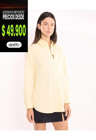 Camisa Glaze  Para Mujer Amarillo Atmos Atmos
