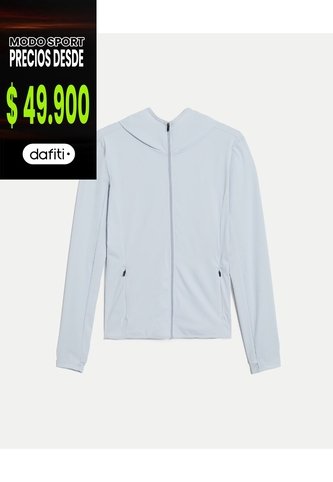 Chaqueta Deportiva Hoodie Básica  Para Mujer Azul Atmos Atmos